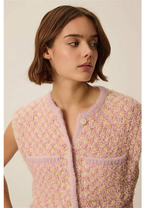 Gilet Des Petits Hauts April Multico Tweed senza maniche Des Petits Hauts | Gilet | 1E260060MULTICO